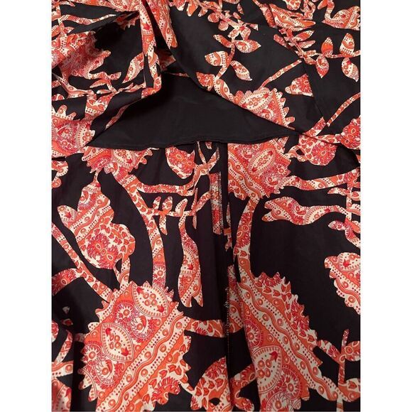 Tommy Hilfiger Women’s A Line Blue Red Paisley Maxi Skirt Floral Paisley Sz 10 N - Picture 7 of 12